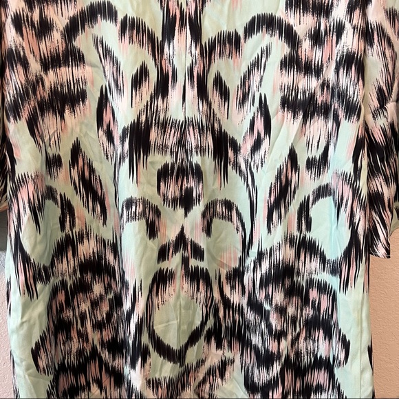 Milly Mint Black Pattern Silk Sheath Dress 2 - Picture 5 of 6